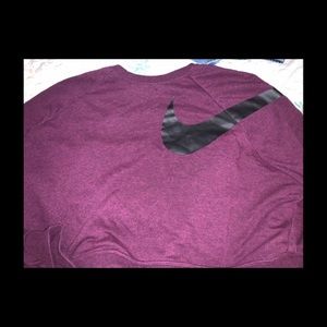 Maroon Nike cropped sweater